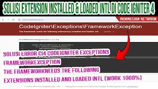 Solusi Error CI4 CodeIgniter\Exceptions\FrameworkException The framework needs the extension int