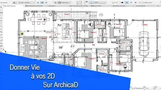 Partie1: Comment Donner Vie à Vos 2D sur Archicad !! Tuto Archicad