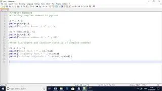 Arithmetic Operations on Complex numbers in Python.