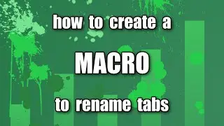 MACROS - how to rename tabs to cell using VBA script