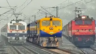 Dangerous WAP7 CSMT DURONTO+Barbil Janshatabadi+Ispat attacks Shyamchak at 130kmph- Indian Railways