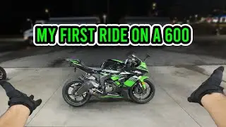 my first time riding a 600cc Sportbike ZX6R