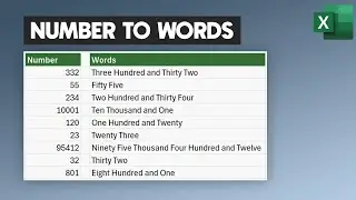 How to Convert Number to Words in Excel  - Converting Number to Words in Excel