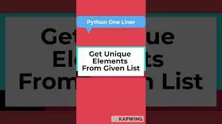 One Liner - Get Unique Elements From Given List | #python #shorts