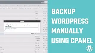 Backup WordPress to PC manually using cPanel! No Plugin