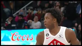 OG Anunoby Back to Back 3-Pointers - Raptors vs Hornets | 1/10/2023