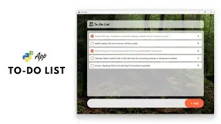 PyQt6 Programs | To-Do List Application