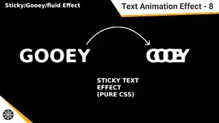 HOW TO CREATE STICKY/GOOEY/FLUID TEXT EFFECT | SVG FILTER  |TEXT EFFECT | cool CSS animation  | HTML