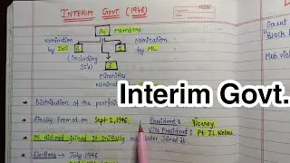 Interim Government (1946)|| Handwritten Notes|| National Movement|| Modern India|| An Aspirant !