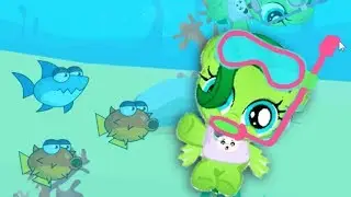 Beach for PONY Swim and sunbathe with pocket pony in cartoon game