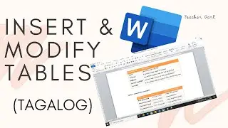 HOW TO INSERT & MODIFY TABLES IN MS WORD