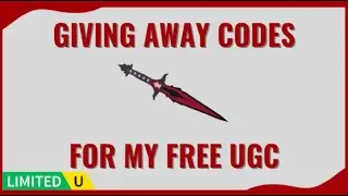 🔴 GIVING CODES FOR MY NEW LIMITED UGC ITEM!