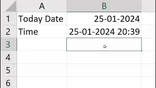 formula for live time in Excel | Quickly Enter Current Date and Time in Excel #formula #shorts