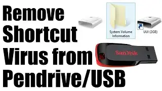 How to remove shortcut virus or malware from pen drive and hard disk.(English & Twi)