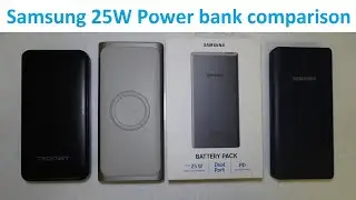 Samsung 25W Super Fast Charging 10000 mah PD PPS Power Bank vs Samsung Wireless powebank vs Tecknet