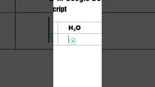 How to Write / Type H2O In Google Docs