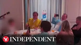 Kevin Spacey and Sir Elton John sing song together during meal in Nice