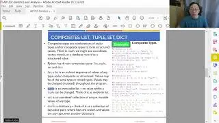 Python Programming - Data Types T02 - Composite Types, List And Tuple  (Part 1/2)