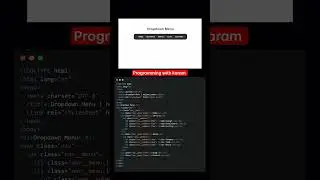 Drop-down Menu Using Html and CSS #shot #shortsvideo #shorts #coder