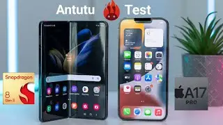 Fold 6 vs iPhone 15ProMax Antutu Test Heating Test 🔥🔥🔥🔥