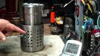 Stanley Camp Cook Pot with the Ikea Hobo Stove - Boil Test #1