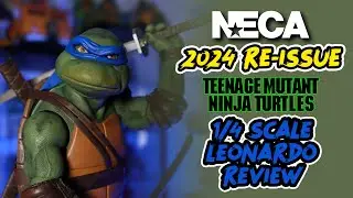 NECA Re-releases 1990 TMNT Movie 1:4 Scale Leonardo for 2024 - Unboxing & Review