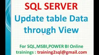 Update data through view in SQL | view data update in SQL | SQL view updates
