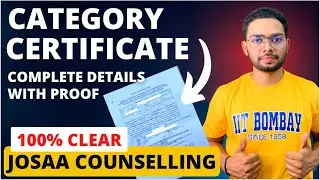 My Category Certificate For JOSAA Counselling| how to Make Category Certificate for JOSAA 2023