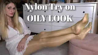 Glossy Lima Nylons Try on | Cecilia de Rafael