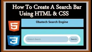 How To Create A Search Bar In HTML & CSS | Search Bar In HTM & CSS