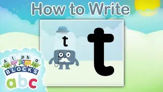 @officialalphablocks - Learn How to Write the Letter T | Straight Line | How to Write App