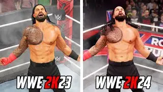 WWE 2K24 vs WWE 2K23 - Finisher Comparison (includes signature)