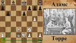 Пожертвовал 2 ладьи! 💎 Карлос Торре - Эдвин Адамс ♟ Шахматы