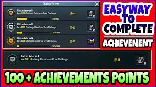 Easyway to Complete Crew Chicken Veteran Achievement | Get +100 Achievement Points in Pubg Mobile