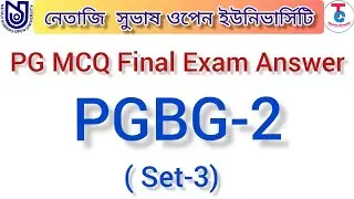 pgbg 2 final exam online solve question answer 2021 | nsou pgbg 2