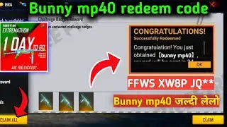 FREE FIRE REDEEM CODE TODAY 19 MAY | 20 MAY BUNNY MP40 REDEEM CODE FF | FREE FIRE NEW REDEEM CODE