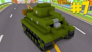 BLOCKY HIGHWAY #7. ИГРА КТО ДАЛЬШЕ ПРОЕДЕТ. Военная техника.  Мультфильм про машинки.