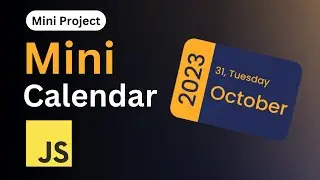 Build Mini Calendar Using HTML CSS & JavaScript | JavaScript Projects For Beginners | upCoding