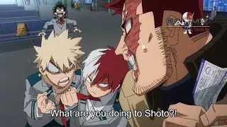 When Todoroki wants to sit next to Midoriya and Bakugo - Worlds Heroes Take-Off