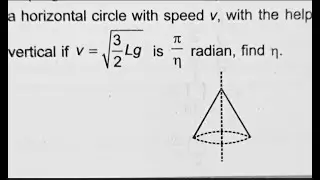 Angle Made by string with vertical in Conical shape circular motion is ...?