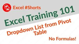 Use Pivot Table to Create Dropdown List - Excel #Shorts