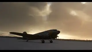 First flight in 'default' Douglas DC-3 (MSFS)