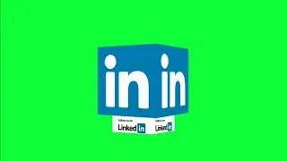 Linkedin Green Screen 3d Logo Animation Effect HD video