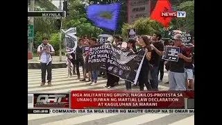 Mga militanteng group, nagkilos-protesta sa unang buwan ng Martial Law declaration