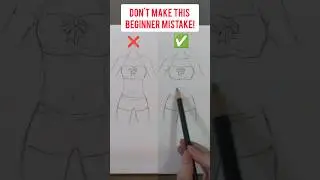 DON'T make this beginner mistake! How to draw slim anime female waist #howtodrawanime #animetutorial