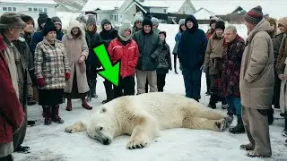 A polar bear entered the village and begged for help. That's what people did!