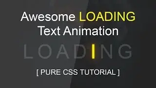 Cool Css Glowing Text Loading Animation Tutorial - Html Css Blinking Text Effect - SUBSCRIBE Us