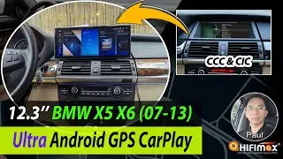 12.3 inch Ultra Android GPS for BMW X5 E70 X6 E71 CCC CIC 2007-2013 wireless CarPlay +Android  Auto!