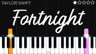 Taylor Swift - Fortnight (feat. Post Malone) | EASY Piano Tutorial