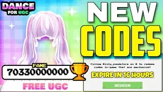 *NEW* ALL WORKING CODES FOR DANCE FOR UGC IN 2024! ROBLOX DANCE FOR UGC CODES